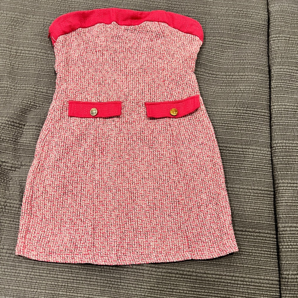 Pink Strapless Dress